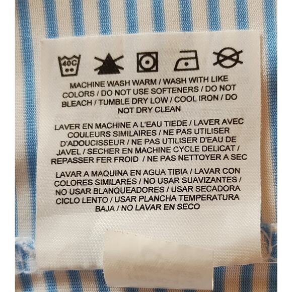 Nike Golf Dri-Fit Blue Striped Short Sleeves Polo T-shirt Size XL - Picture 7 of 11